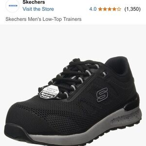 Skechers Black and Gray Sneakers with Breathable Mesh